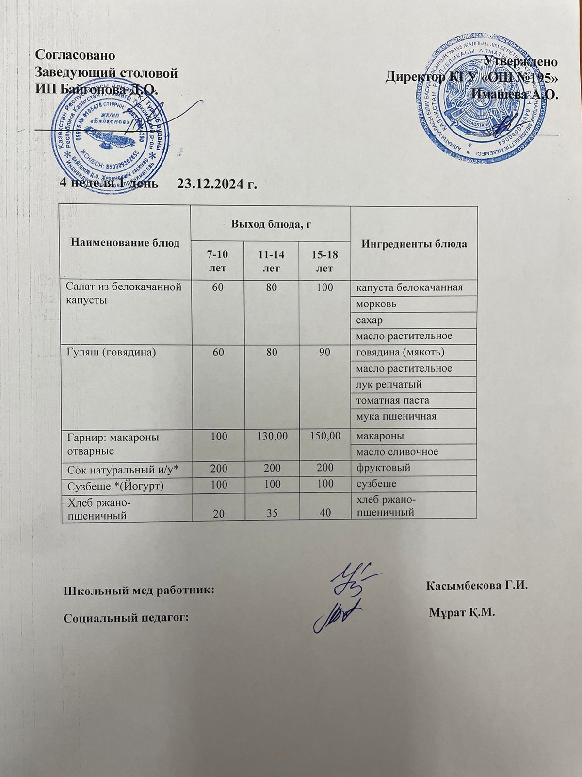 4 апта/ 4 неделя